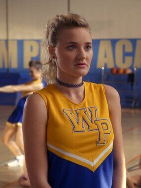 The Goldbergs tv show wardrobe Lainey Lewis WP cheerleader skirt top AJ Michalka